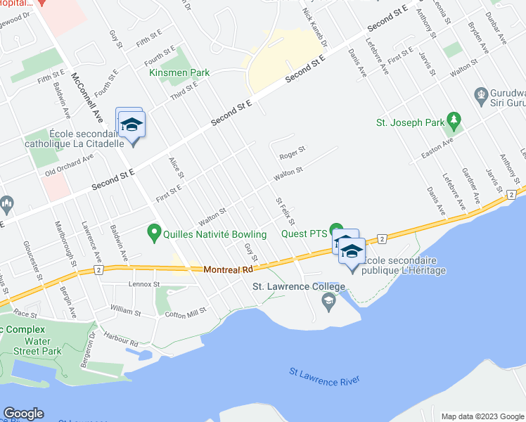 map of restaurants, bars, coffee shops, grocery stores, and more near 210 Belmont Street in Cornwall
