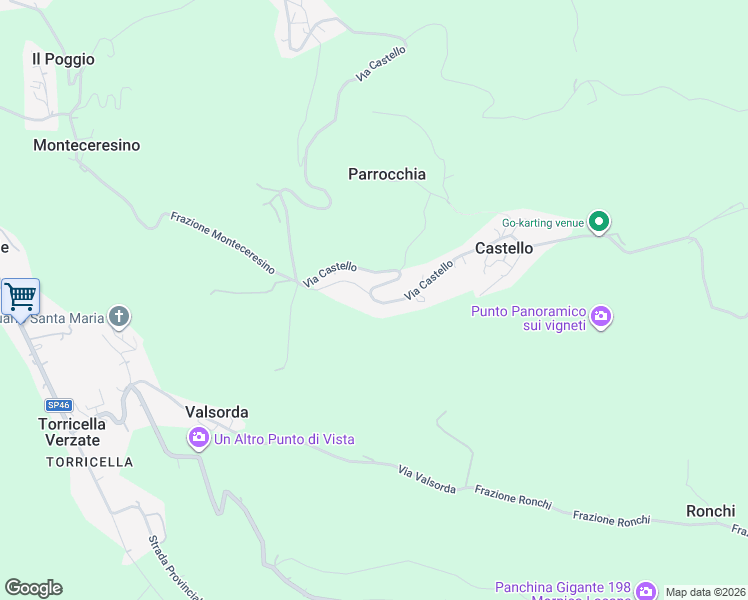 map of restaurants, bars, coffee shops, grocery stores, and more near 7 Via Castello in Castello