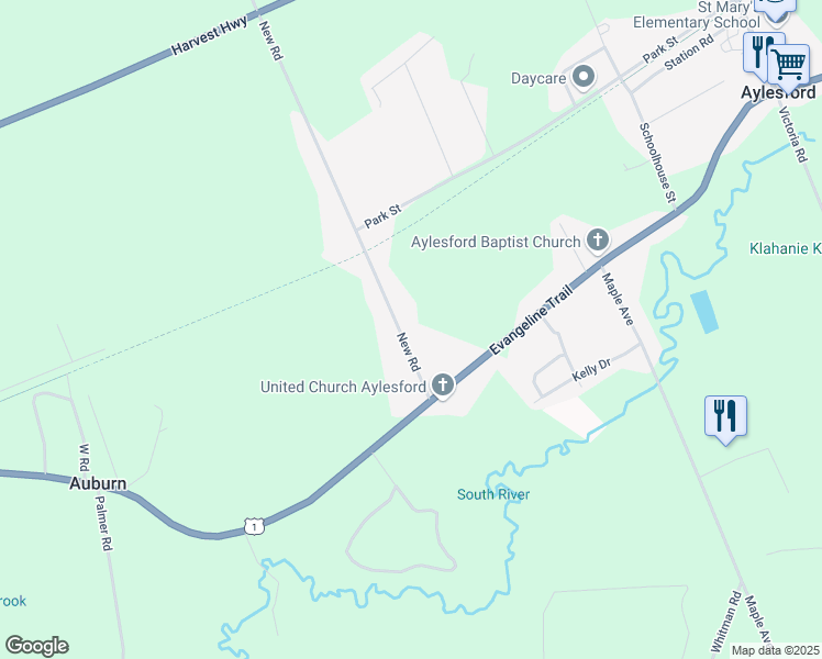 map of restaurants, bars, coffee shops, grocery stores, and more near 1102 New Road in Aylesford
