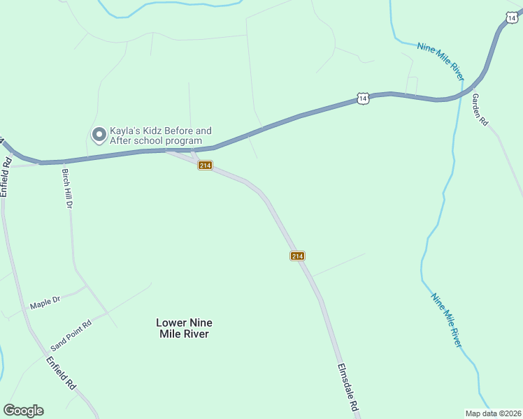 map of restaurants, bars, coffee shops, grocery stores, and more near 1422 Nova Scotia 214 in Nine Mile River