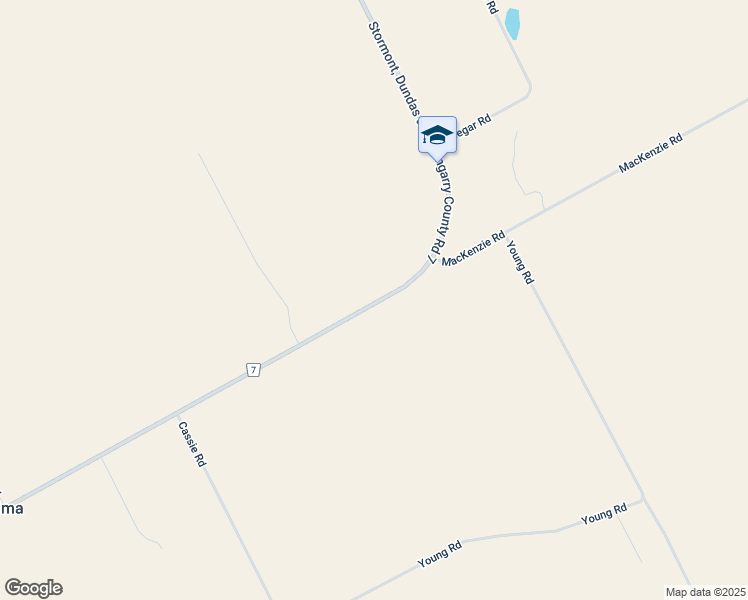 map of restaurants, bars, coffee shops, grocery stores, and more near 3866 County Road 7 in Williamsburg