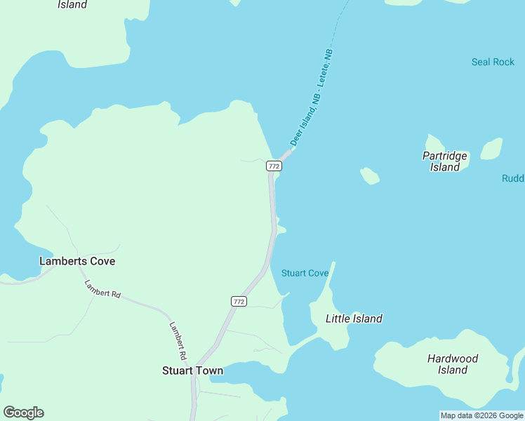 map of restaurants, bars, coffee shops, grocery stores, and more near New Brunswick 772 in Stuart Town