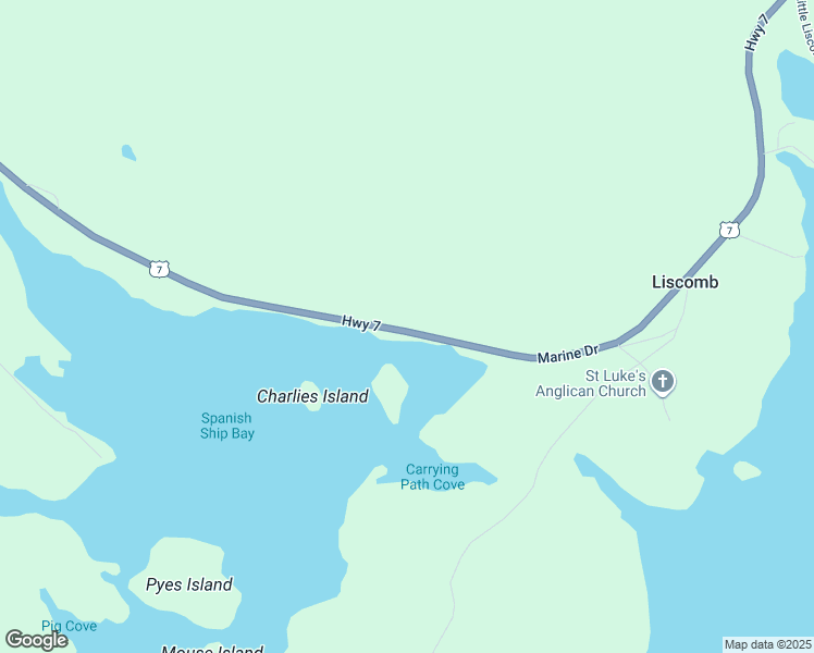 map of restaurants, bars, coffee shops, grocery stores, and more near 4749 Nova Scotia Trunk 7 in Liscomb
