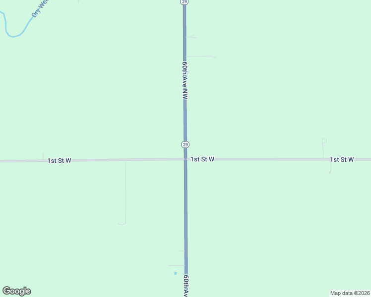 map of restaurants, bars, coffee shops, grocery stores, and more near 135 60th Avenue Northwest in Montevideo