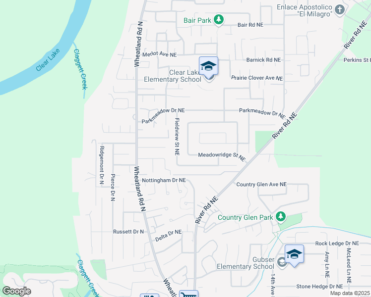map of restaurants, bars, coffee shops, grocery stores, and more near 7153 Lawnridge Street Northeast in Salem