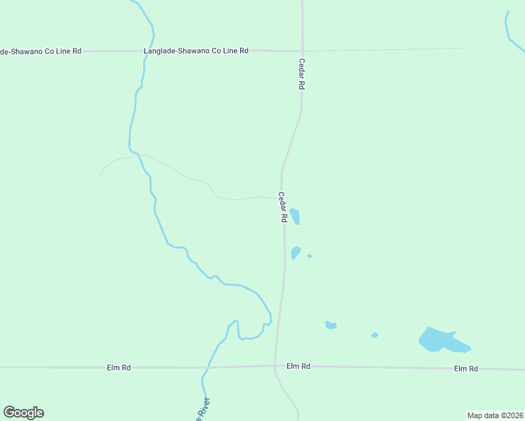 map of restaurants, bars, coffee shops, grocery stores, and more near Cedar Road in Birnamwood