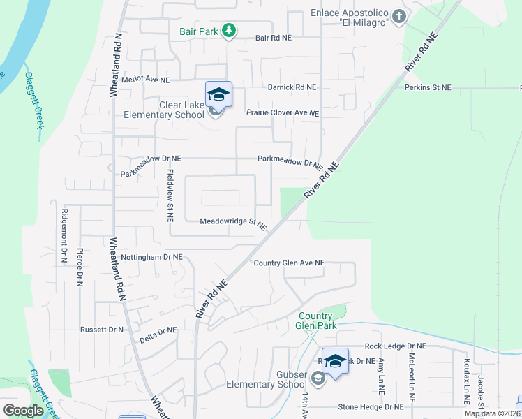 map of restaurants, bars, coffee shops, grocery stores, and more near 7166 Meadowwood Street Northeast in Keizer