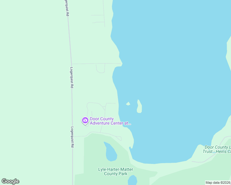 map of restaurants, bars, coffee shops, grocery stores, and more near 101 Rushes Road in Baileys Harbor