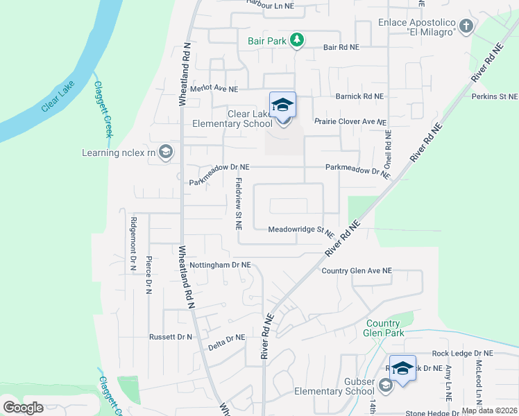 map of restaurants, bars, coffee shops, grocery stores, and more near 7153 Lawnridge Street Northeast in Keizer