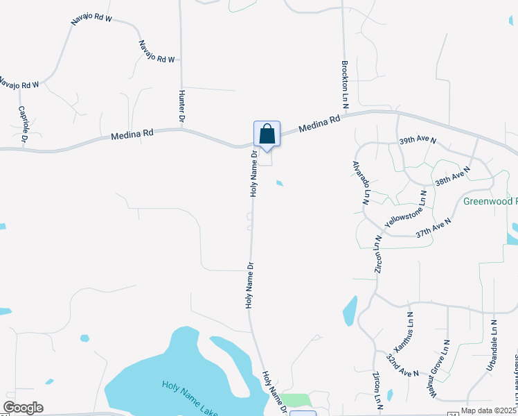map of restaurants, bars, coffee shops, grocery stores, and more near 2500 Holy Name Drive in Wayzata