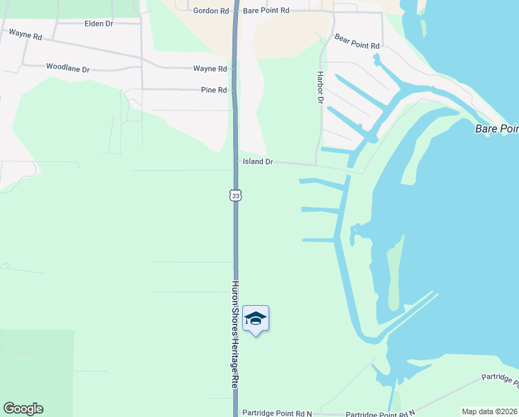 map of restaurants, bars, coffee shops, grocery stores, and more near 3847-3909 U.S. 23 in Alpena