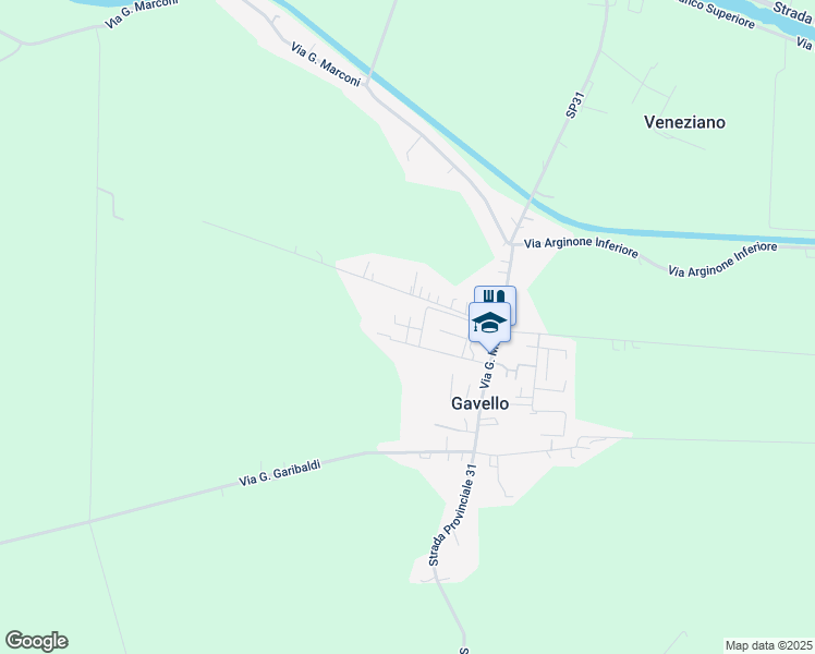 map of restaurants, bars, coffee shops, grocery stores, and more near 28 Via P. Nenni in Gavello