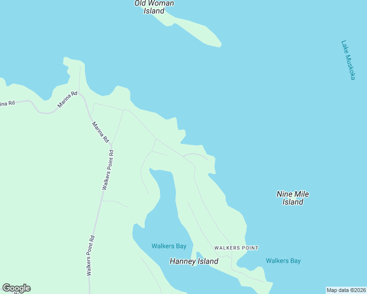 map of restaurants, bars, coffee shops, grocery stores, and more near 1685 Walkers Point Road in Gravenhurst