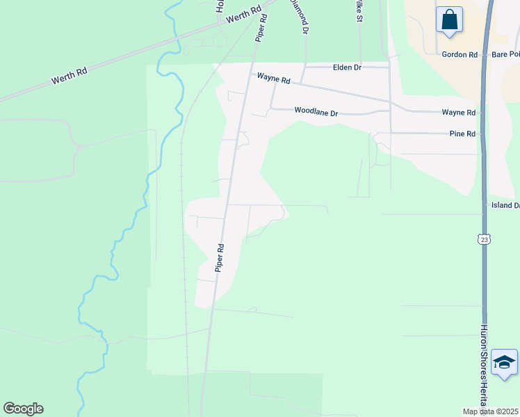 map of restaurants, bars, coffee shops, grocery stores, and more near 1393-1599 Jesse Road in Alpena