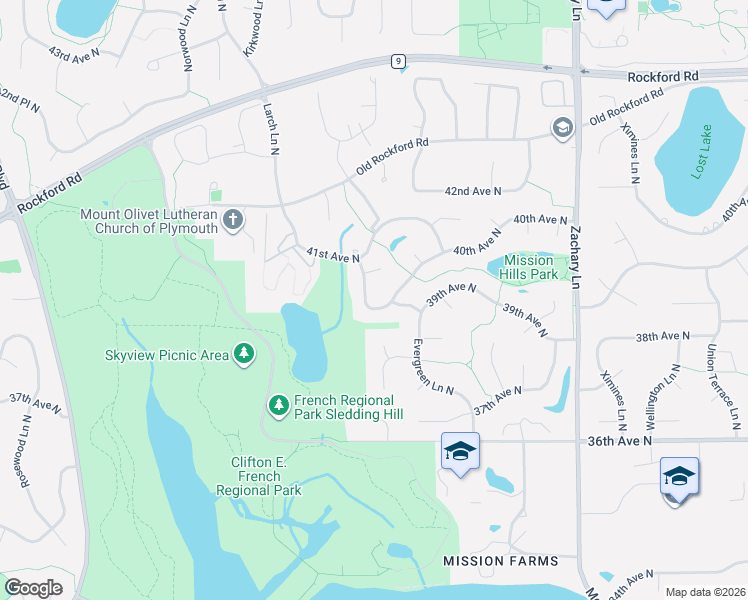 map of restaurants, bars, coffee shops, grocery stores, and more near 11715 40th Avenue North in Minneapolis
