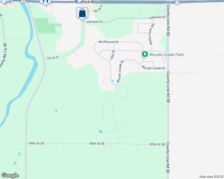map of restaurants, bars, coffee shops, grocery stores, and more near 997 Woods Creek Drive in Delano