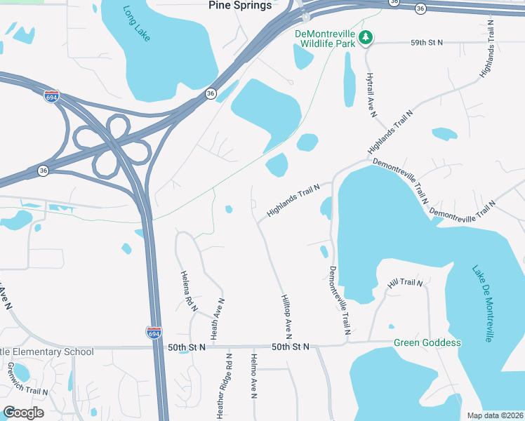 map of restaurants, bars, coffee shops, grocery stores, and more near 5431 Hilltop Avenue North in Lake Elmo