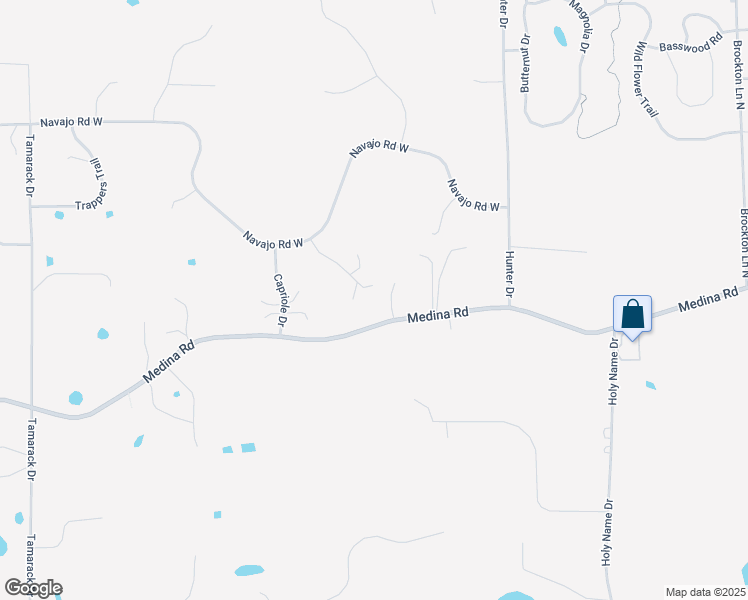 map of restaurants, bars, coffee shops, grocery stores, and more near 2770 Cabaline Trail in Medina