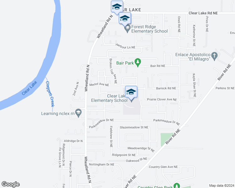 map of restaurants, bars, coffee shops, grocery stores, and more near 907 Jessica Marie Court Northeast in Keizer