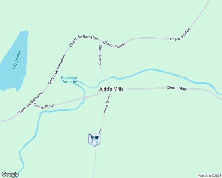 map of restaurants, bars, coffee shops, grocery stores, and more near Chemin Dewey in Stanstead-Est