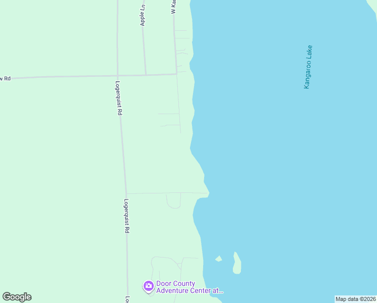 map of restaurants, bars, coffee shops, grocery stores, and more near 7396 West Kangaroo Lake Road in Baileys Harbor