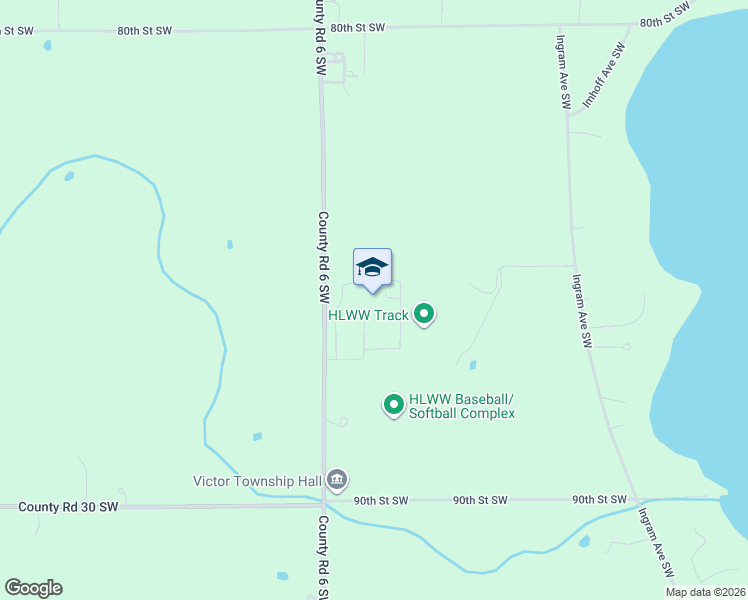 map of restaurants, bars, coffee shops, grocery stores, and more near 8700 County Road 6 Southwest in Howard Lake