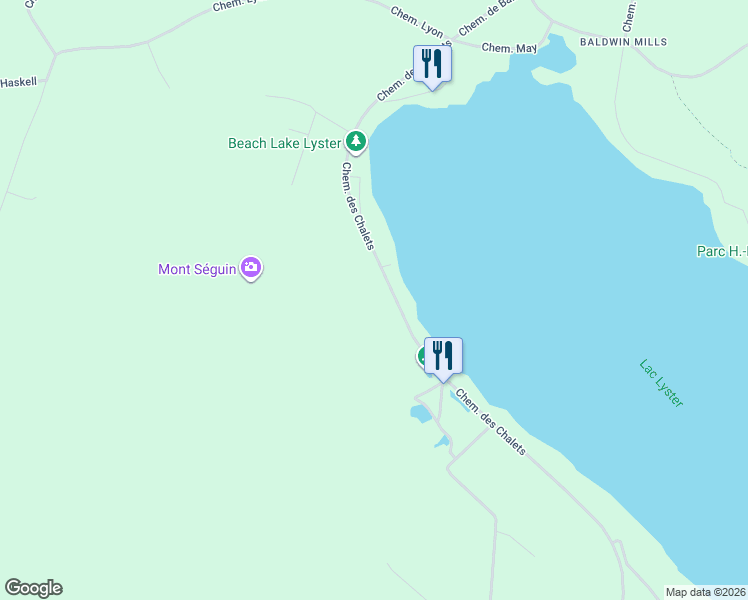 map of restaurants, bars, coffee shops, grocery stores, and more near 274 Chemin des Chalets in Coaticook