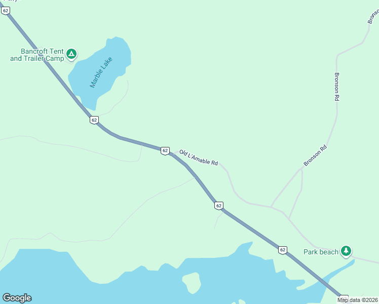 map of restaurants, bars, coffee shops, grocery stores, and more near 482 Old L'Amable Road in Bancroft