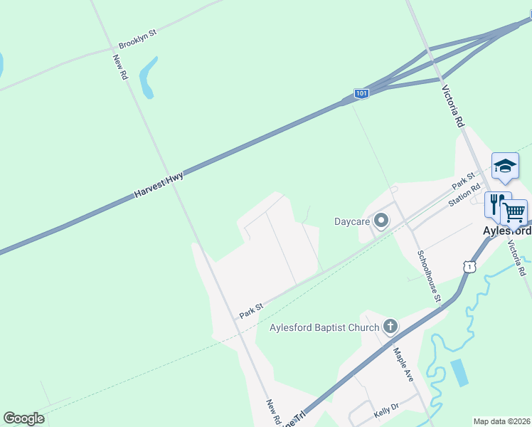 map of restaurants, bars, coffee shops, grocery stores, and more near 1289 Pine Avenue in Aylesford