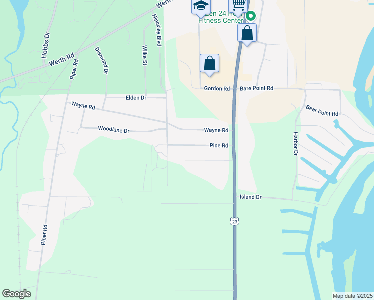 map of restaurants, bars, coffee shops, grocery stores, and more near 1000-1198 Meyers Road in Alpena