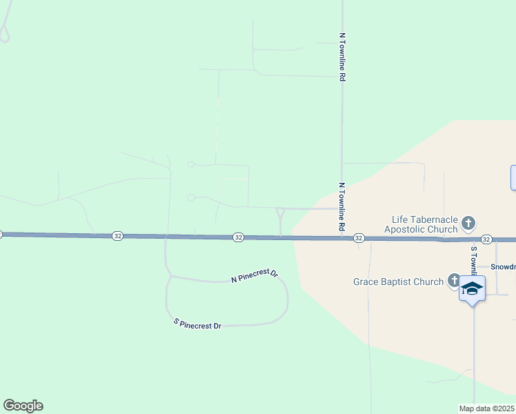 map of restaurants, bars, coffee shops, grocery stores, and more near 3755 Glen Meadows Drive in Gaylord