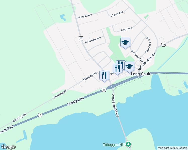 map of restaurants, bars, coffee shops, grocery stores, and more near 15902 A Manning Road in Ingleside