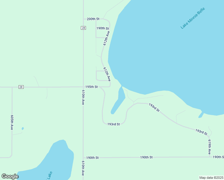 map of restaurants, bars, coffee shops, grocery stores, and more near 19478 612th Avenue in Litchfield