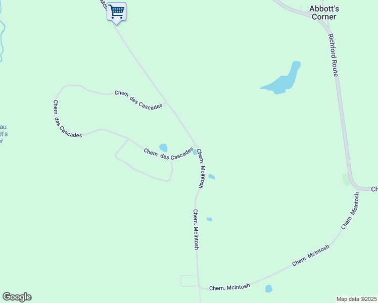 map of restaurants, bars, coffee shops, grocery stores, and more near 50 Chemin des Cascades in Frelighsburg