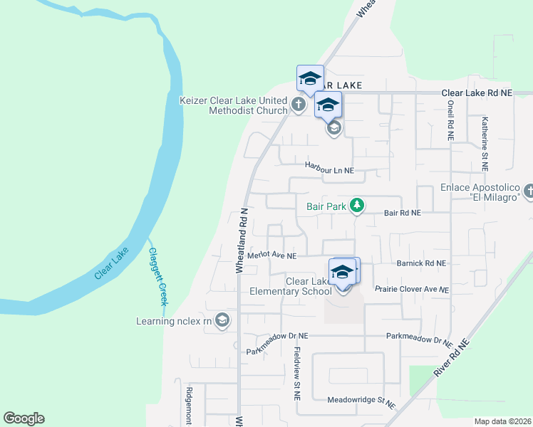 map of restaurants, bars, coffee shops, grocery stores, and more near 762 Sandpine Loop Northeast in Keizer