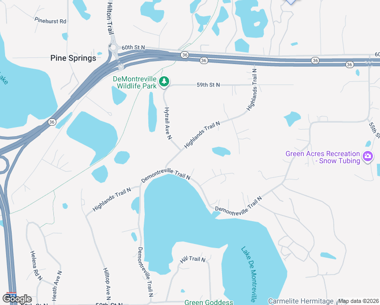 map of restaurants, bars, coffee shops, grocery stores, and more near 5655 Highlands Trail North in Lake Elmo