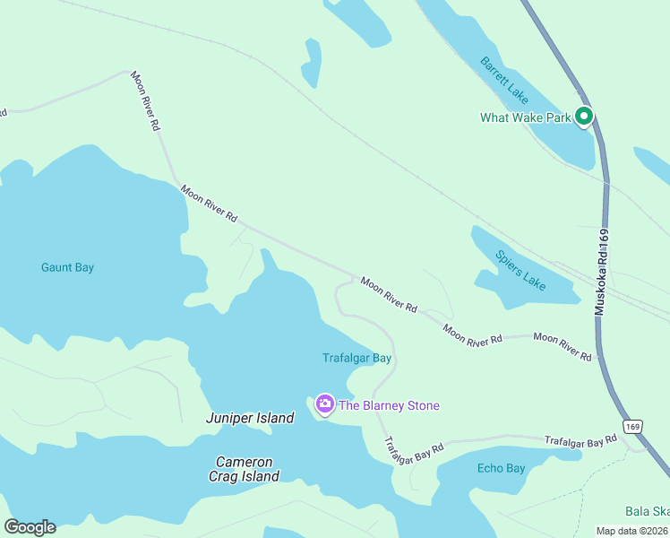 map of restaurants, bars, coffee shops, grocery stores, and more near 1113 Moon River Road in Bala