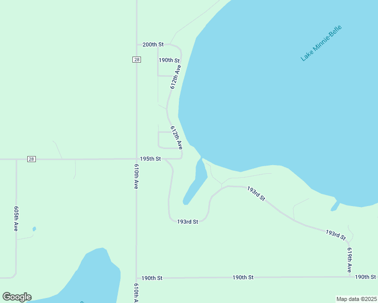 map of restaurants, bars, coffee shops, grocery stores, and more near 19478 612th Avenue in Litchfield