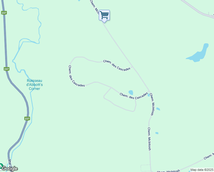 map of restaurants, bars, coffee shops, grocery stores, and more near Chemin des Cascades in Frelighsburg