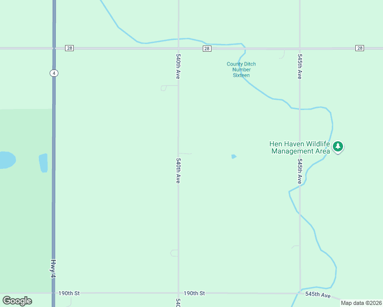 map of restaurants, bars, coffee shops, grocery stores, and more near 19574 540th Avenue in Grove City