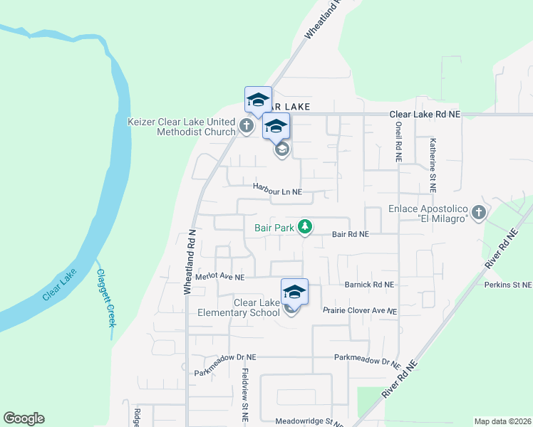 map of restaurants, bars, coffee shops, grocery stores, and more near 988 Stonebridge Avenue Northeast in Keizer