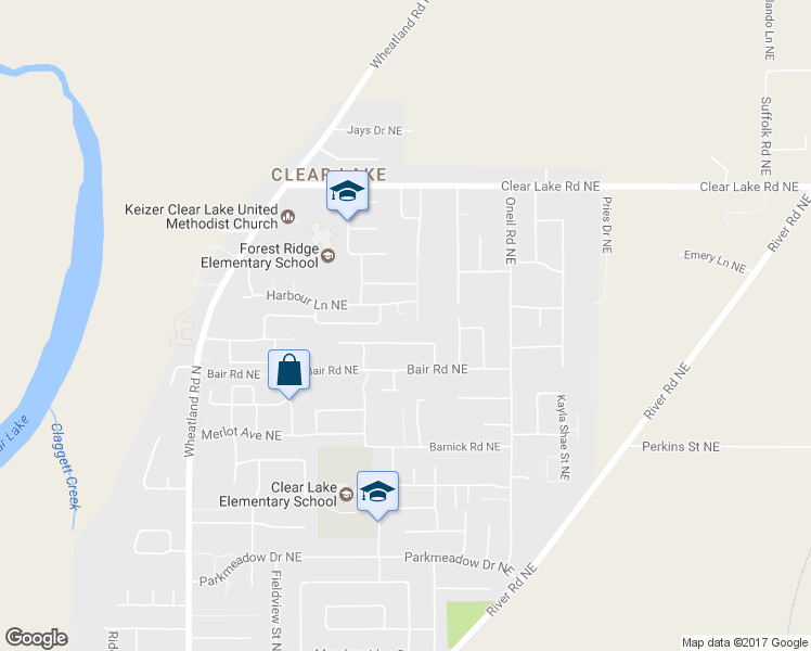 map of restaurants, bars, coffee shops, grocery stores, and more near 7759 Timothy Lane Northeast in Keizer