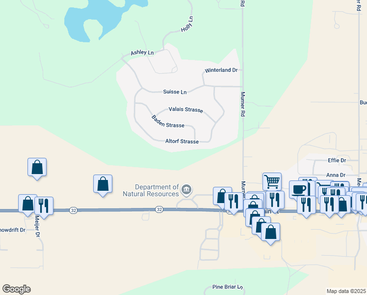 map of restaurants, bars, coffee shops, grocery stores, and more near 1691-1919 Altorf Strasse in Gaylord