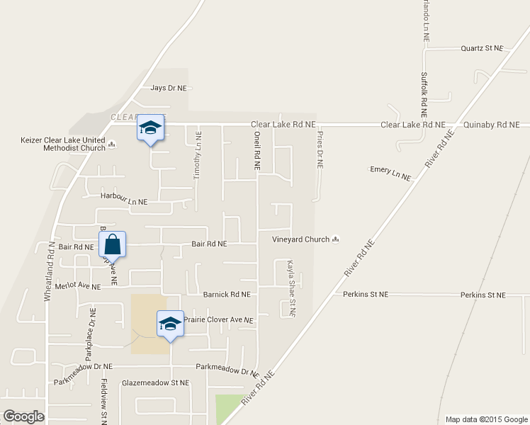 map of restaurants, bars, coffee shops, grocery stores, and more near 7740 Oneil Rd NE in Keizer