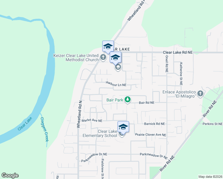 map of restaurants, bars, coffee shops, grocery stores, and more near 988 Stonebridge Avenue Northeast in Keizer
