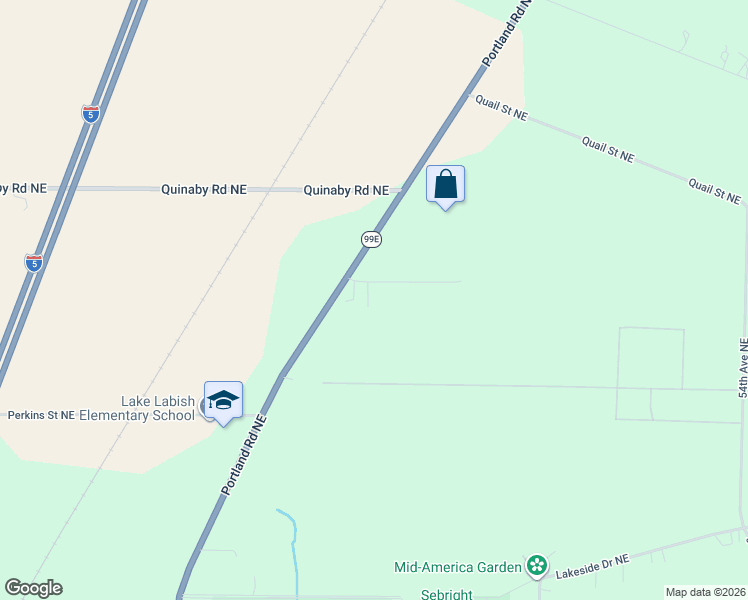 map of restaurants, bars, coffee shops, grocery stores, and more near 7762 45th Place Northeast in Salem