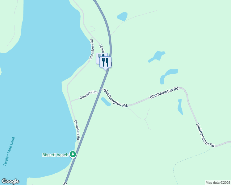 map of restaurants, bars, coffee shops, grocery stores, and more near 1023 Blairhampton Road in Minden