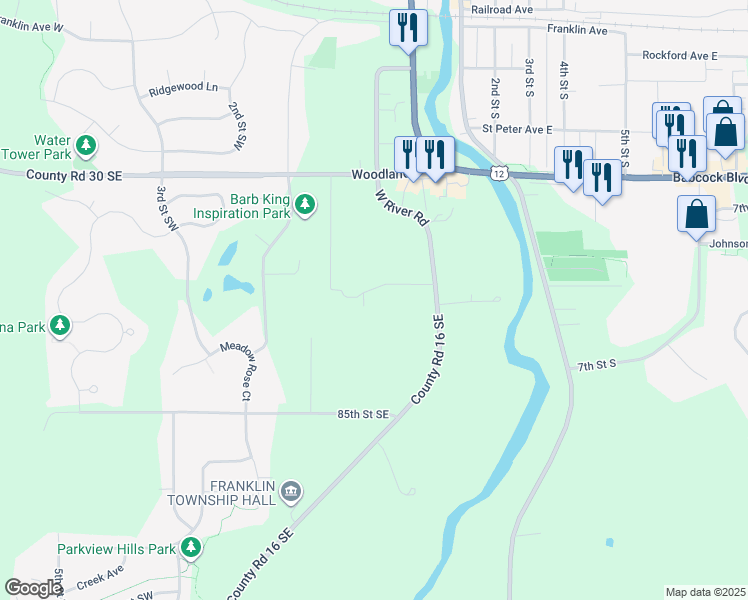 map of restaurants, bars, coffee shops, grocery stores, and more near 235 Honeytree Drive in Delano