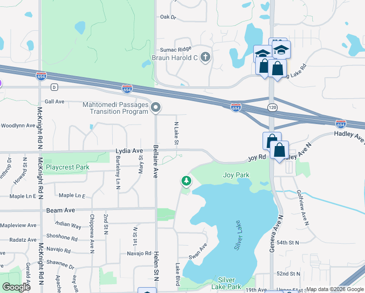map of restaurants, bars, coffee shops, grocery stores, and more near in Ramsey County