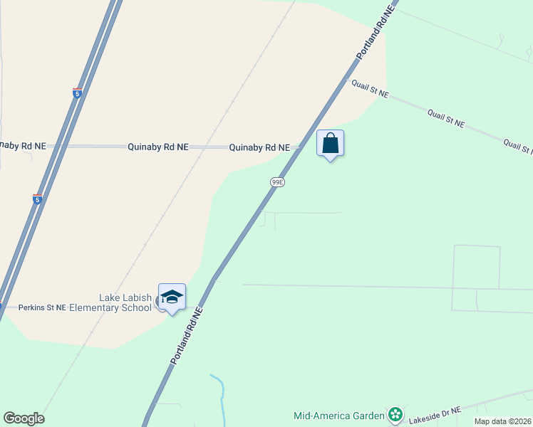 map of restaurants, bars, coffee shops, grocery stores, and more near 4532 Poinsettia Street Northeast in Salem